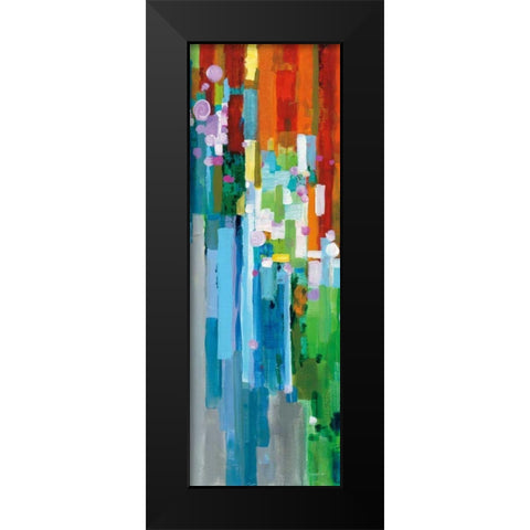 Rainbow of Stripes III Black Modern Wood Framed Art Print by Nai, Danhui