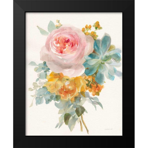 Garden Bouquet II Crop Black Modern Wood Framed Art Print by Nai, Danhui