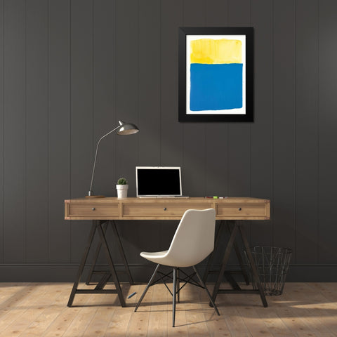 Slip and Slide Black Modern Wood Framed Art Print by Schick, Mike