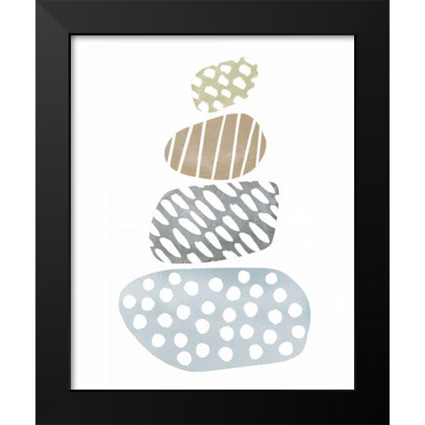 River Stones II Black Modern Wood Framed Art Print by Hershey, Moira