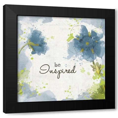 You Shine I Blue Be Inspired Black Modern Wood Framed Art Print with Double Matting by Pertiet, Katie