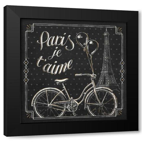 Vive Paris VII Black Modern Wood Framed Art Print with Double Matting by Penner, Janelle