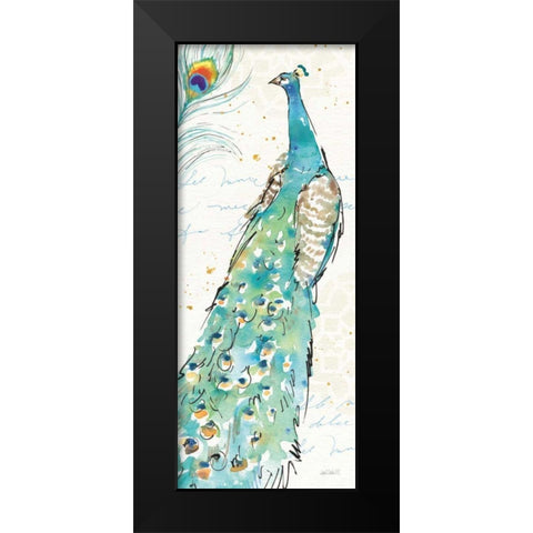 Peacock Garden III Black Modern Wood Framed Art Print by Tavoletti, Anne