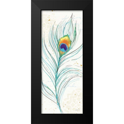 Peacock Garden V Black Modern Wood Framed Art Print by Tavoletti, Anne