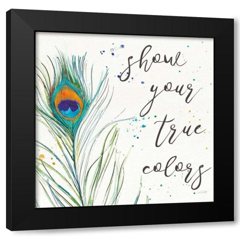 Peacock Garden VII Black Modern Wood Framed Art Print with Double Matting by Tavoletti, Anne
