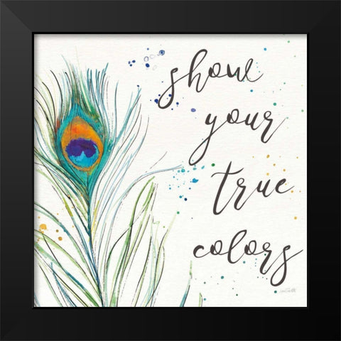 Peacock Garden VII Black Modern Wood Framed Art Print by Tavoletti, Anne