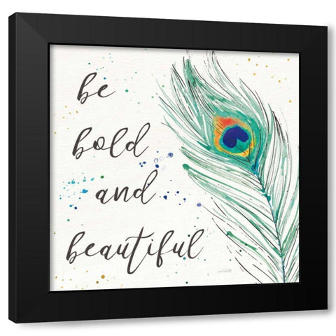 Peacock Garden VIII Black Modern Wood Framed Art Print by Tavoletti, Anne