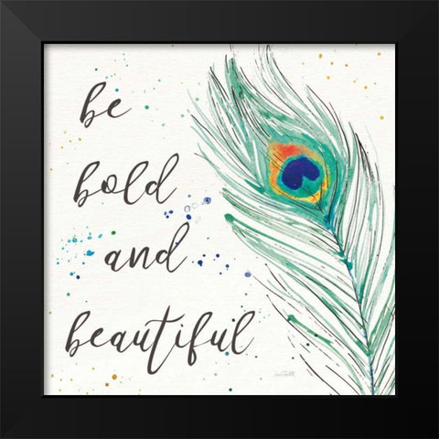 Peacock Garden VIII Black Modern Wood Framed Art Print by Tavoletti, Anne