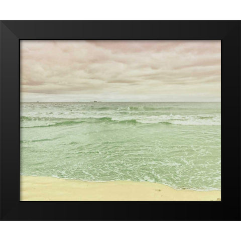 Beach Tricolor Black Modern Wood Framed Art Print by Bevan, Keri