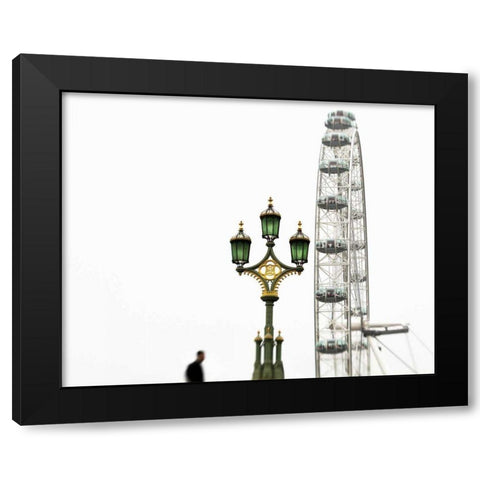 London Eye III Black Modern Wood Framed Art Print by Bevan, Keri