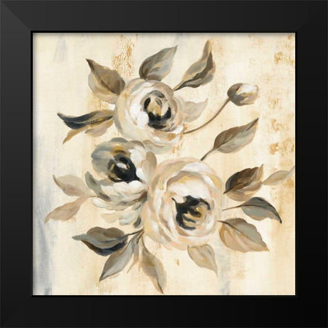 English Rose I Black Modern Wood Framed Art Print by Vassileva, Silvia