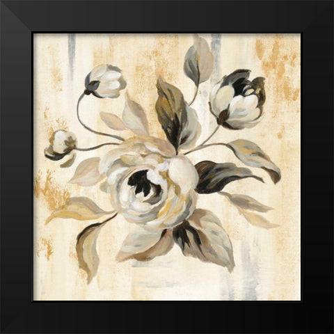 English Rose II Black Modern Wood Framed Art Print by Vassileva, Silvia