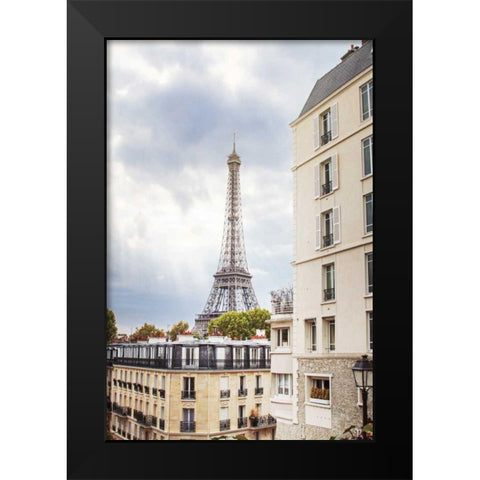 Eiffel View I Black Modern Wood Framed Art Print by Marshall, Laura