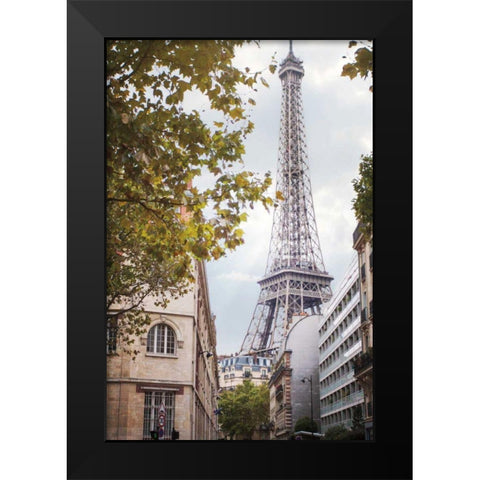 Eiffel View II Black Modern Wood Framed Art Print by Marshall, Laura