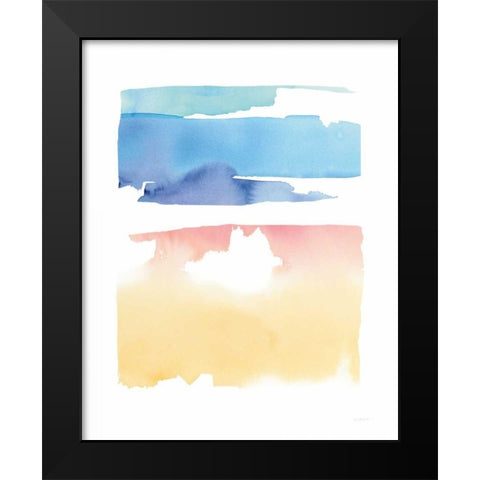 Waterslide Merger Black Modern Wood Framed Art Print by Schick, Mike