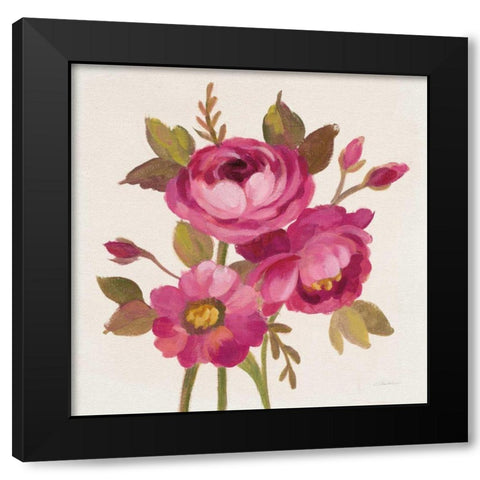 English Garden III Stem Black Modern Wood Framed Art Print by Vassileva, Silvia