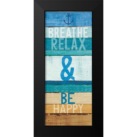 Beachscape Inspiration I Black Modern Wood Framed Art Print by Mullan, Michael