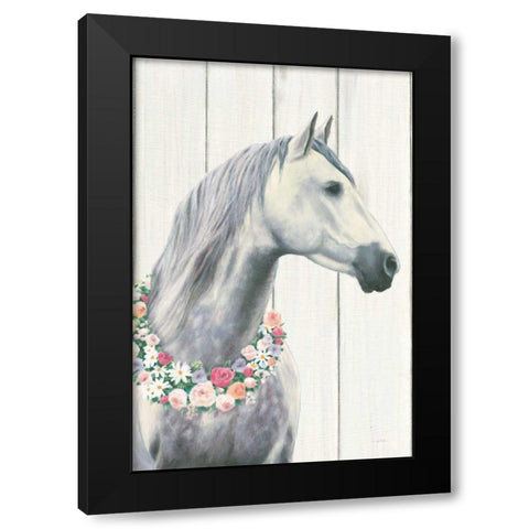 Spirit Stallion I on Wood no Lace Black Modern Wood Framed Art Print with Double Matting by Wiens, James