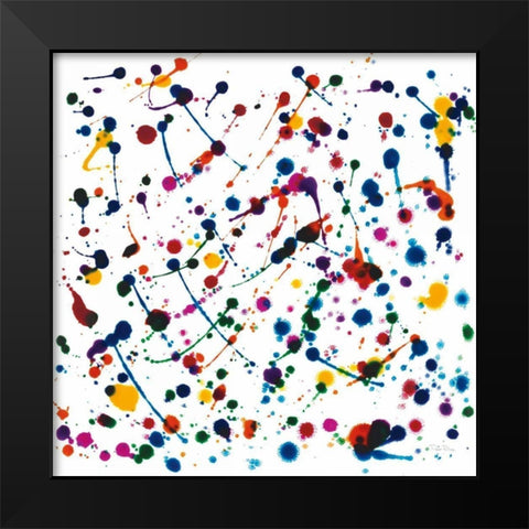 Party Lights Black Modern Wood Framed Art Print by Rhue, Piper