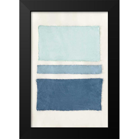 Painted Weaving V Crop Black Modern Wood Framed Art Print by Rhue, Piper