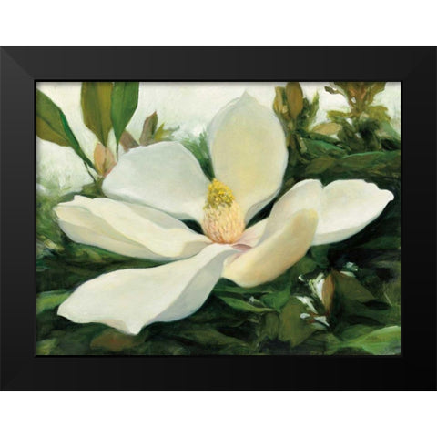 Majestic Magnolia Black Modern Wood Framed Art Print by Purinton, Julia
