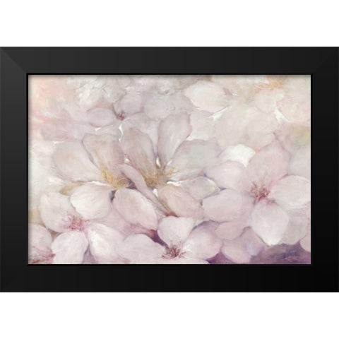 Apple Blossoms Black Modern Wood Framed Art Print by Purinton, Julia