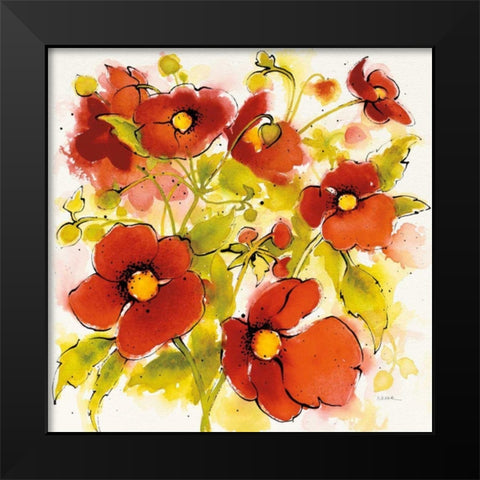 Wild Meadow I Black Modern Wood Framed Art Print by Novak, Shirley