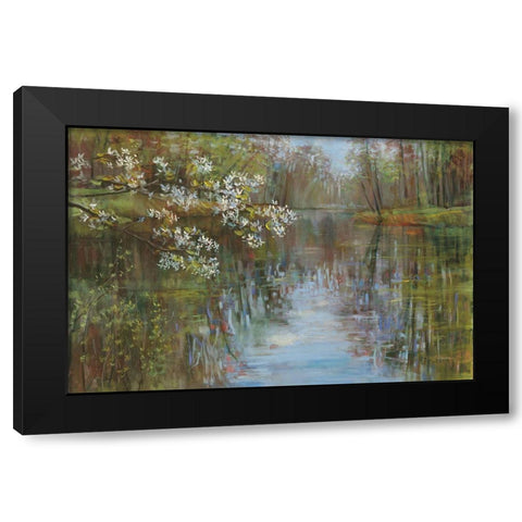 Spring Reflection Black Modern Wood Framed Art Print with Double Matting by Rowan, Carol