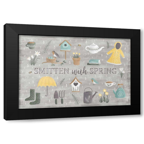 Smitten With Spring III Black Modern Wood Framed Art Print by Marshall, Laura