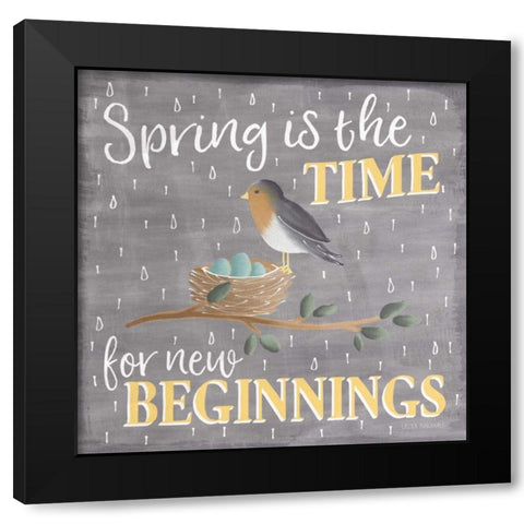 Smitten With Spring V Black Modern Wood Framed Art Print by Marshall, Laura