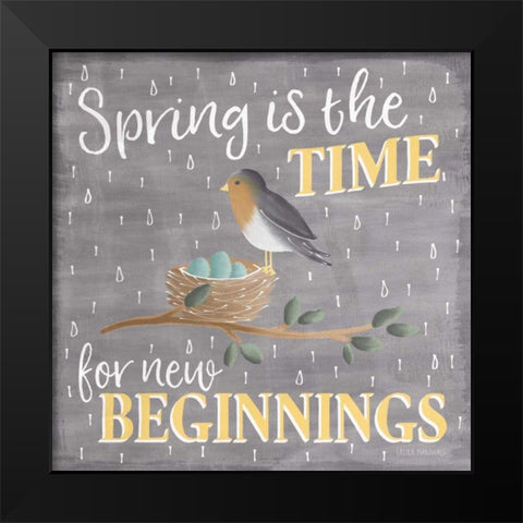 Smitten With Spring V Black Modern Wood Framed Art Print by Marshall, Laura