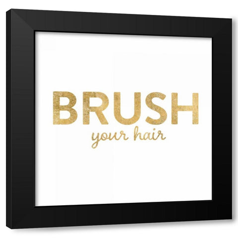 Bathroom Etiquette I Black Modern Wood Framed Art Print with Double Matting by Wild Apple Portfolio