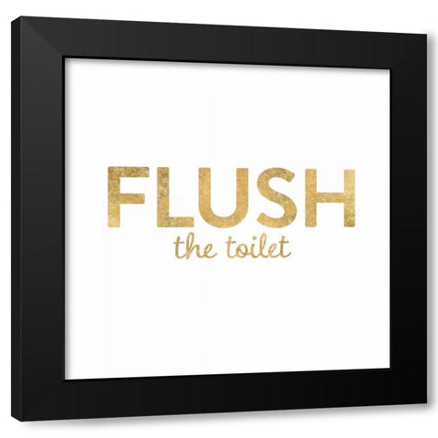 Bathroom Etiquette II Black Modern Wood Framed Art Print by Wild Apple Portfolio