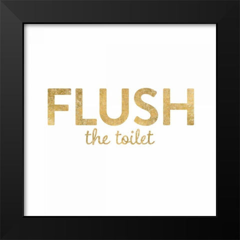 Bathroom Etiquette II Black Modern Wood Framed Art Print by Wild Apple Portfolio