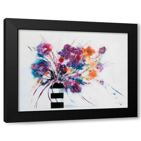 Stripes Black Modern Wood Framed Art Print with Double Matting by Griggs, Jan