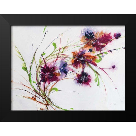Fluff Black Modern Wood Framed Art Print by Griggs, Jan
