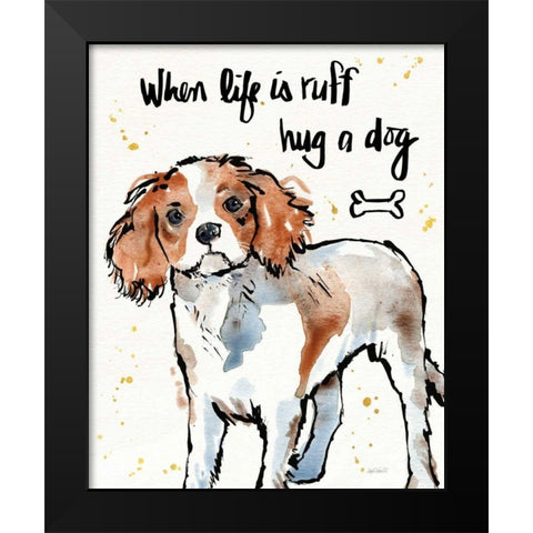 Strike a Paws XII Black Modern Wood Framed Art Print by Tavoletti, Anne