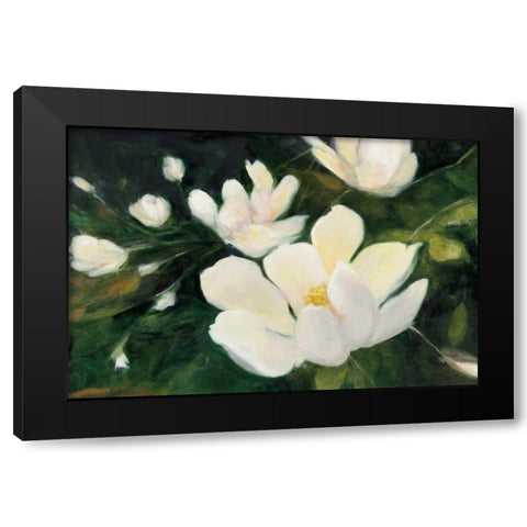 Magnolia Blooms Crop No Petal Black Modern Wood Framed Art Print by Purinton, Julia