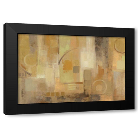 Whispered Words Black Modern Wood Framed Art Print by Vassileva, Silvia
