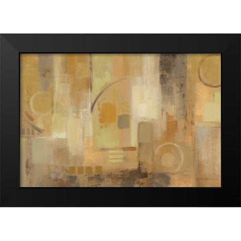 Whispered Words Black Modern Wood Framed Art Print by Vassileva, Silvia