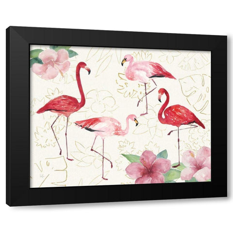 Tropical Fun Bird VIII Black Modern Wood Framed Art Print with Double Matting by Sussman, Harriet