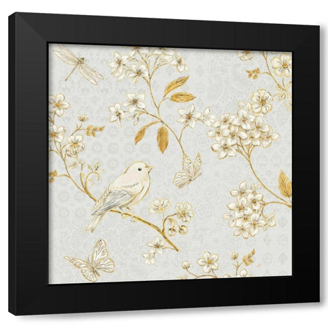 Golden Garden IV Black Modern Wood Framed Art Print with Double Matting by Brissonnet, Daphne