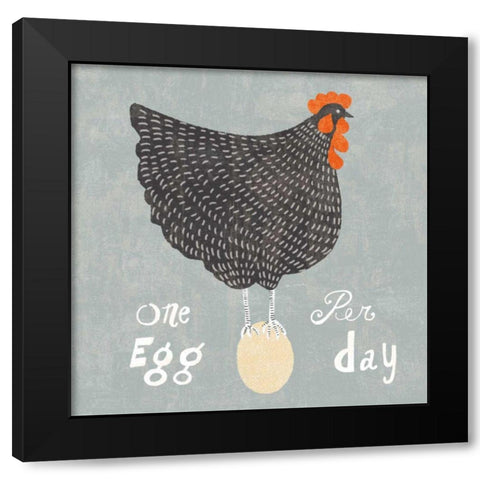 Fresh Eggs I Black Modern Wood Framed Art Print with Double Matting by Schlabach, Sue