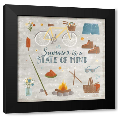 Summer Sunshine I Black Modern Wood Framed Art Print with Double Matting by Marshall, Laura