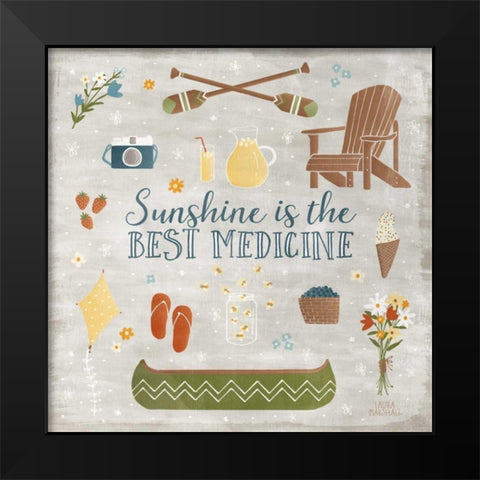 Summer Sunshine II Black Modern Wood Framed Art Print by Marshall, Laura