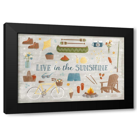 Summer Sunshine III Black Modern Wood Framed Art Print with Double Matting by Marshall, Laura
