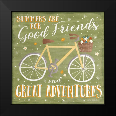 Summer Sunshine IV Black Modern Wood Framed Art Print by Marshall, Laura