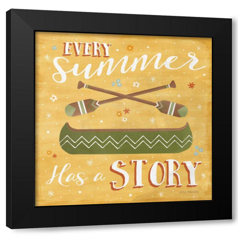 Summer Sunshine VI Black Modern Wood Framed Art Print with Double Matting by Marshall, Laura