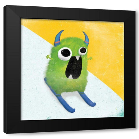 Xtreme Monsters II Black Modern Wood Framed Art Print with Double Matting by Adams, Sarah