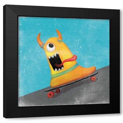 Xtreme Monsters IV Black Modern Wood Framed Art Print by Adams, Sarah
